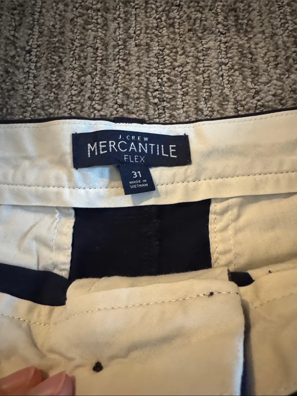 J. Crew Navy Flat-Front Cotton Shorts